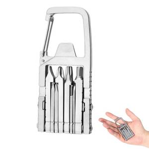 lot 6268 image: Mini Multi Tool Self - 12 in 1 Portable Keychain Mini tool, Multi Tool Jaw Breaker Mini Tool With Needle Nose Pliers Bottle Opener Phone Holder Screwdriver Carabiner For for Outdoors Camping