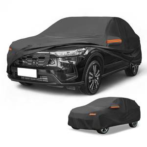 lot 6270 image: Partuto Car Cover Waterproof All Weather Sun Rain Protection Full Exterior Cover for Honda HR-V Black with Left Side Zippers