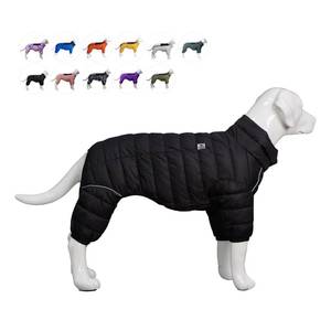 lot 6272 image: LoveLongLong Dog Coat - Warm Jacket, 4-Legs Covered Waterproof Windproof Reflective Dog Vest, Zippered Adjustable Outdoor Snow Jacket for Small to XXL Dogs, Black