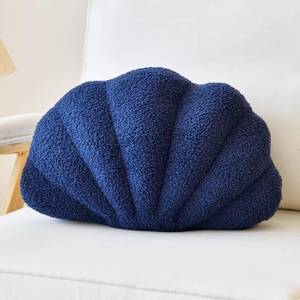 lot 6273 image: Lfsaaj Navy Seashell Throw Pillows, Shell Shaped Throw Pillows, 13 Inch Soft Home Decorative Pillow Plush Cushion for Bed Couch Living Sofa Room Decor Accent Throw Pillow