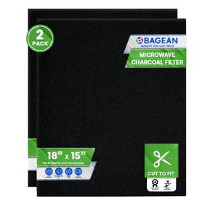 lot 6276 image: Cut-to-Fit Microwave Filter Replacement - 18 x 15 Activated Carbon Filter Fits Samsung GE LG Frigidaire Whirlpool and More - Charcoal Oven Vent Filters Removes Odors and Freshen Air