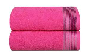 lot 6279 image: BELIZZI HOME Ultra Soft 2 Pack Oversized Bath Towel Set, 28x55 inches, 100% Cotton, Large, Hot Pink