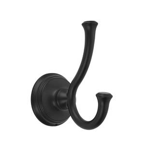lot 6290 image: TUNNY Towel Hook Bathroom-2 Pack Matte Black Double RobeTowel Hook Wall Mounted Hook for Bathroom Bedroom Kitchen