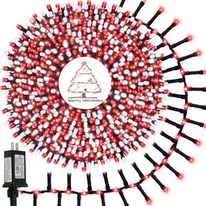lot 6319 image: 2025 New Christmas Cluster Lights 800 LED Flowing Twinkling, Firecracker Fairy Lights with 15 Modes & Timer, Waterproof Christmas String Light for Indoor Outdoor Xmas Tree Party Garden Red and White
