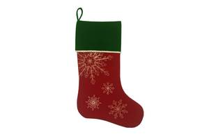 lot 6324 image: Comfy Hour Joyful Holiday Collection 20 Winter Christmas Snowflake Stocking Red, Polyester