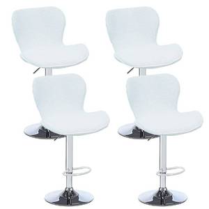 lot 6330 image: Bifaunvogel Counter Height Bar Chairs Cover Set of 4 Jacquard Swivel Bar Stools Slipcovers Stretchable Swivel Barstools Chair Covers Protector for Home Kitchen Bar Cafe White