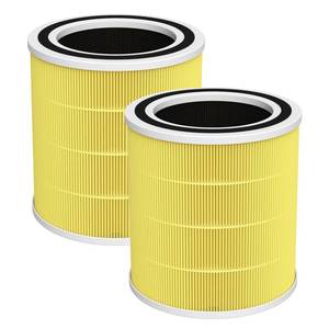 lot 6352 image: 2 Pack AC400 Air Purifiers Replacement Filter for Purivortex AC400 Air Purifier, 3-in-1 HEPA Technology High Efficiency Pet Care Filter, Yellow