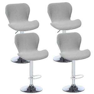 lot 6357 image: Bifaunvogel Counter Height Bar Chairs Cover Set of 4 Jacquard Swivel Bar Stools Slipcovers Stretchable Swivel Barstools Chair Covers Protector for Home Kitchen Bar Cafe Light Grey