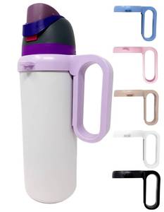 lot 6364 image: Bottle Handle for Owala FreeSip 24oz 32oz 40oz Strong Plastic Water Bottle Holder, Durable Easy Carry Accessory for Running, Jogging, Gym, Hiking, and Drinking While Driving &amp More