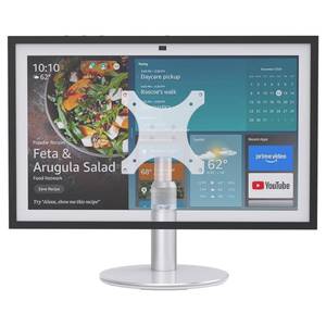 lot 6371 image: Letlar Tiltable Stand for Show 21 and 15 (1st, 2nd Gen), Rotatable Table Holder for Alexa 21, Metal Desktop Base for Echo 15