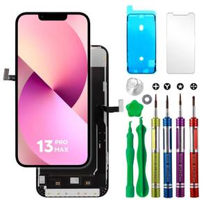 lot 6382 image: Ace Tech Cellular LCD Screen Replacement for iPhone 13 Pro Max (A2484, A2641, A2644, A2645, A2643) 6.7 inch Touch Screen Display Digitizer Frame Assembly WRepair Kit  Tempered Glass  Adhesive
