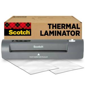 lot 6386 image: Scotch Thermal Laminator, 2 Roller System for a Professional Finish, Use for Home, Office or School, Suitable for use with Photos (TL901X)