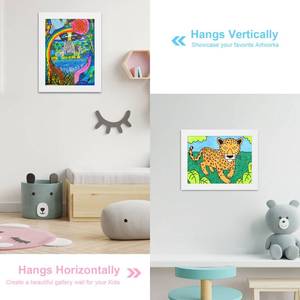lot 6401 image: Pack of 1 Kids Art Frames, 9x12 Front Opening Kids Artwork Frames Changeable, White Artwork Display Storage Frame for Wall, Holds 50 Pcs, for 3D Picture, Crafts, Children Drawing, Hanging Art, Portfolio