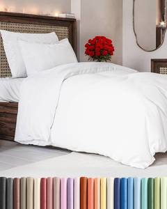 lot 6408 image: White Duvet Cover TwinTwin XL Size - Extra Soft TwinTwin XL Size Duvet Cover - Lightweight & Breathable - Easy Care & Fade Free w Zipper Closures & Ties - 68 x 90 Inches - Comforter Not Included