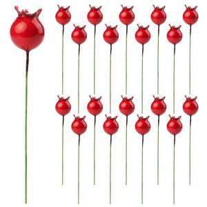 lot 6419 image: RAYNAG Mini Artificial Pomegranate Fake Fruit Berry Stamen Christmas Party Decor DIY Craft,Red
