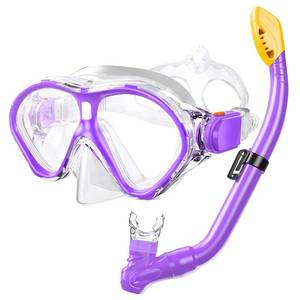 lot 6433 image: Gintenco Kids Snorkel Set, Diving Mask for Children as Unisex Kids Swimming Goggles, Anti-Fog Diving Mask and Dry Top Snorkel Combo Set for Junior and Youth ORANGE