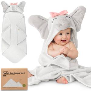 lot 6441 image: KeaBabies Organic Baby Towel with Hood for Girls, Boys - Soft, Absorbent, 100% Cotton Hooded Baby Towels for Newborns, Infants, Large Hooded Bath Towels for Babies, Kids, Toddler 1-3 (Ella)