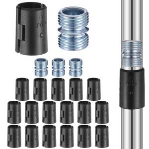 lot 6474 image: Otoolling 34 Wire Shelving Shelf Lock Clips and Pole Butt Connectors for 34inch 19.1mm Metal Rack Unit Replacement 4 Pcs Metal Rack Connectors & 18 Pairs Shelf Clips Accessories