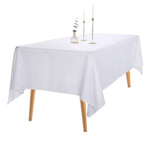 lot 6478 image: Ascoza 2pack 60x102 Inch White Rectangular Tablecloth 6 Feet Table Cloth in Polyester Fabric for WeddingBanquetRestaurantParties