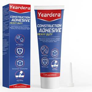 lot 6480 image: Yeardera Heavy Duty Construction Adhesive, 7.4 Ounce Cement Glue Squeeze Tube, Versatile Construction Glue for Tile, Floor, Stone, Wood, Wall & More, Pack of 1 (CZJS-001)