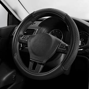 lot 6511 image: Skechers Air-Cooled Steering Wheel Cover,Leather Car Steering Wheel Cover Universal Fit 14 12-15 Car Wheel Protector for Men Women Fit Suvs,Vans,Sedans,Car,Trucks,Black