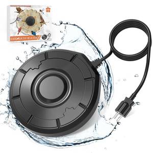 lot 6517 image: Cearktiy Bird Bath Heater,Birdbaths De-Icer,Birdbath Water Heater Deicer with Thermostatically Controlled,Heated Bird Bath Deicer Suitable for Birdbath Farm Livestock Drinking Outdoors in Winter,Black