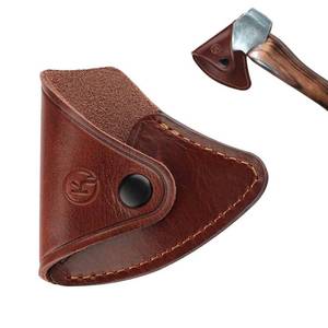 lot 6527 image: TEAMWILL 1pc Durable Leather Axe Holster Hatchet Head Cover Axe Sheath Blade Protector Camping Tool