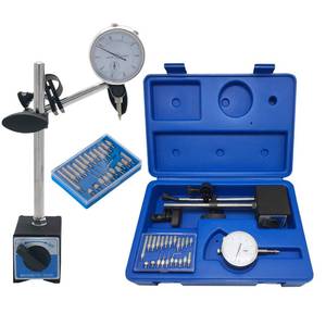 lot 6536 image: TR TOOLROCK Professional 0-10mm Dial Indicator Gauge with Magnetic Base & Point Precision Inspection Set Tester Gage Gauge 0.01mm