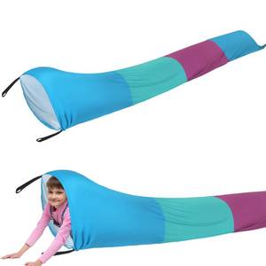 lot 6540 image: Shappy 12 ft Sensory Tunnel Crawl Resistance Tube for Calm Sensory Tent Compression Tube Play Tunnel Toys for Kids Birthday Gifts Outdoor Indoor Game(Purple, Green, Blue)
