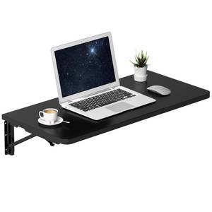 lot 6558 image: TEAMIX Wall Mounted Desk, Folding Table for Small Spaces, Wall Floating Desk with Heavy Duty Brackets for Laundry Room,Kitchen,Office Storage