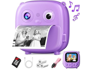 lot 6472 image: Ploomen Kids Instant Print Camera Purple