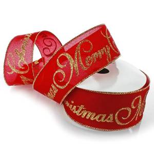 lot 6489 image: 2 Rolls Merry Christmas Ribbon