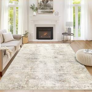 lot 6564 image: 5x7 Beige Abstract Area Rug