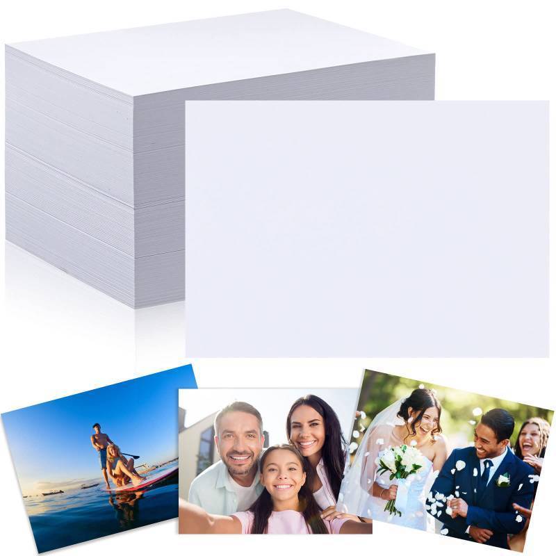 lot 8392 image: Fainne Photo Paper 5x7 in Glossy Double Sided 54lbs 9.5mil 200gsm Photo Paper Glossy Card Stock for Inkjet Printing Printer Making Pictures Calendar Greeting Card Printing