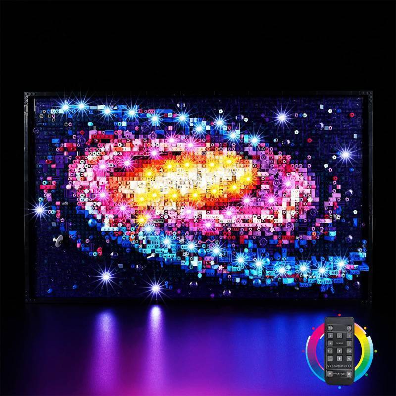 lot 9245 image: Kyglaring LED Light Kit Compatible with Lego The Milky Way Galaxy Art 31212 Building Blocks, Upgraded Remote Control, Multi-Light Effects & Sequences, Decorative Lighting Accessories (Lights Only)