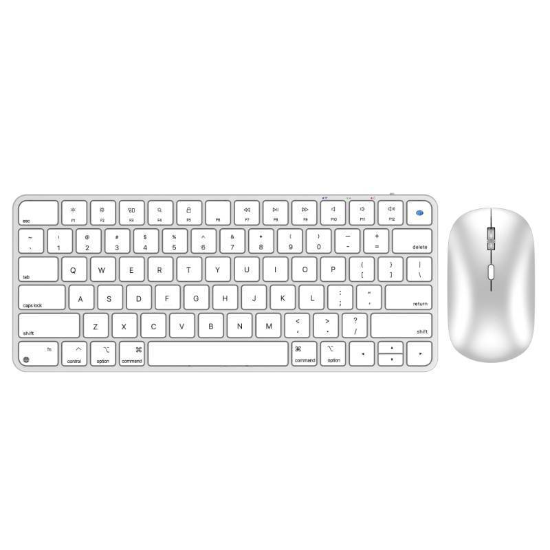 lot 3334 image: Bluetooth Keyboard and Mouse for Mac, Rechargeable, Mini Size, Ultra Slim, Quiet Typing, 4 Level DPI, Wireless Keyboard and Mouse Compatible with Mac, iPad, iPhone, MacBook AirPro