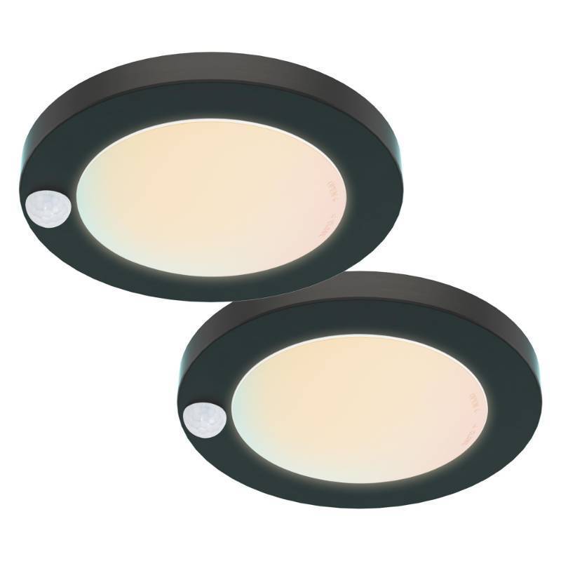 lot 3832 image: ZAGO LED 6 120 Volts Closet Light Wired, PIR Motion Sensor Ceiling Disc Light for Closet, Laundry, Garage, Pantry, Wet Location, ETL, Black