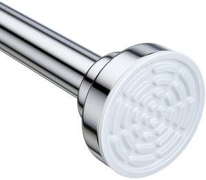 lot 6586 image: Ausemku Shower Curtain Rod Tension - 26-76 Inch Never Rust Non-Slip Spring Tension Curtain Rod No Drilling Stainless Steel Curtain Rod Use Bathroom Kitchen Silver