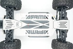 lot 6589 image: Stainless Steel Front  Center  Rear Chassis Armor Skid Plate Set fits Arrma 110 Big Rock Crew Cab Typhon 3S - Hollow