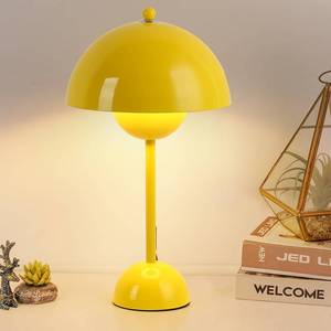 lot 6617 image: COSYLUX Modern Small Table Lamp for Bedroom, Cute Dome Shade Reflecting Light Reading Lamp for Living Room, Kids Room, Study, Office, Beside Bedside Nightstand Desk Lamp(Yellow)
