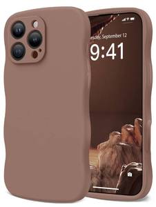 lot 6657 image: SuydanBox Magnetic for iPhone 16 Pro Max Case, Full Camera ProtectionCompatible with MagSafe Cute Wave Frame Silicone Shockproof Protective Phone Case for iPhone 16 Pro Max 6.9, Brown