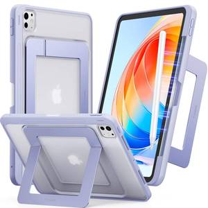 lot 6661 image: TORRAS Ostand K1 Guardian for iPad Pro 11 inch Case M5 2025 & 2024 M4, Ultra Stable Stand, Multiple Adjustable Viewing Angles, Slim Protective Kickstand iPad Pro 11 Case with Pencil Holder, Purple
