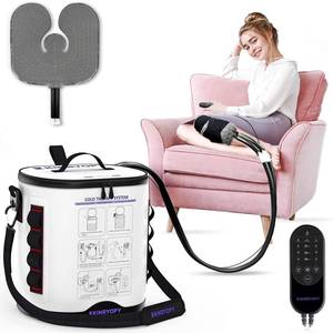 Cold Therapy Machine with Programmable Timer, Portable Ice Machine for Knee After Surgery, Knee Replacement Recovery System, Cryotherapy Pain Relief w/Compression Pad