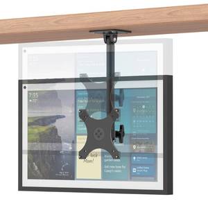 lot 6677 image: Letlar Kitchen Under-Cabinet Mount Compatible with Echo Show 15, Adjustable Height, Rotatable Swivel Tilt Mount, Forward and Stowed for Saving Space, Black