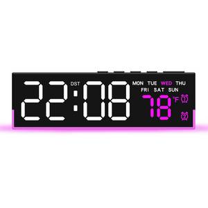 lot 6683 image: Tikonir Digital Alarm Clocks for Bedrooms with Light, 7 Inch Small Digital Clock, Bedside Digital Clock with LED Display, Loud Alarm Clock for Heavy Sleepers Adults, Teens, Kids - Ideal Gift