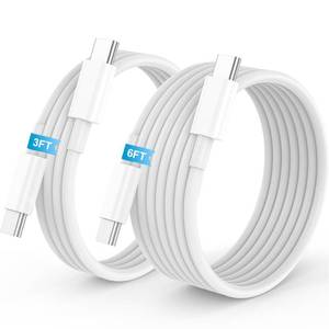 lot 6686 image: USB C to USB C Cable, 60W 3FT6FT for iPhone 17 16 15 Fast Charger Cord, 2Pack Type C to C Charging Cable for Apple 171615Pro MaxPlus for iPad ProAirMini for MacBook ProAir
