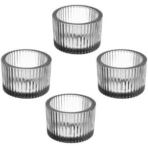 lot 6748 image: PATIKIL 4 Pcs Tealight Candle Holder, Tea Lights Candle Holder Glass Votive Candle Holders Glass Candle Holders for Table Centerpiece Decor Wedding Dinner Party, Black