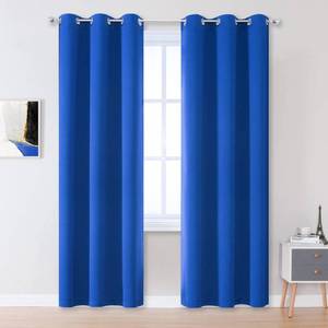 lot 6760 image: 96 Inch Royal Blue Curtain Panels for Living Room Solid Energy Efficient Room Darkening Bedroom Curtains Thermal Insulated Grommet Top 42 x 96 Inch, 2 Panels