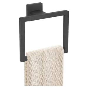 lot 6773 image: JOPOFI Towel Ring - Thicken SUS 304 Stainless Steel Towel Holder, Towel Racks for Bathroom, Square Modern Design Hand Towel Holder, Contemporary Hand Towel Bar - Matte Black