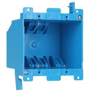 lot 6775 image: XIUTE 2-Gang PVC Old Work Retrofit Standard SwitchOutlet Wall Electrical Box,Non-Metallic 2 Gang Junction Box,Blue 25 cu. Inches,ETL Listed,1PCS